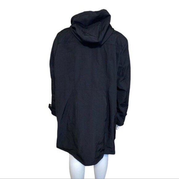 MICHAEL Michael Kors Womens Black Hooded Zip Water Resistant Raincoat Small NWT - Picture 3 of 11